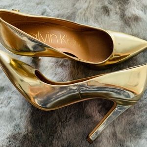 Calvin Klein Gold heels